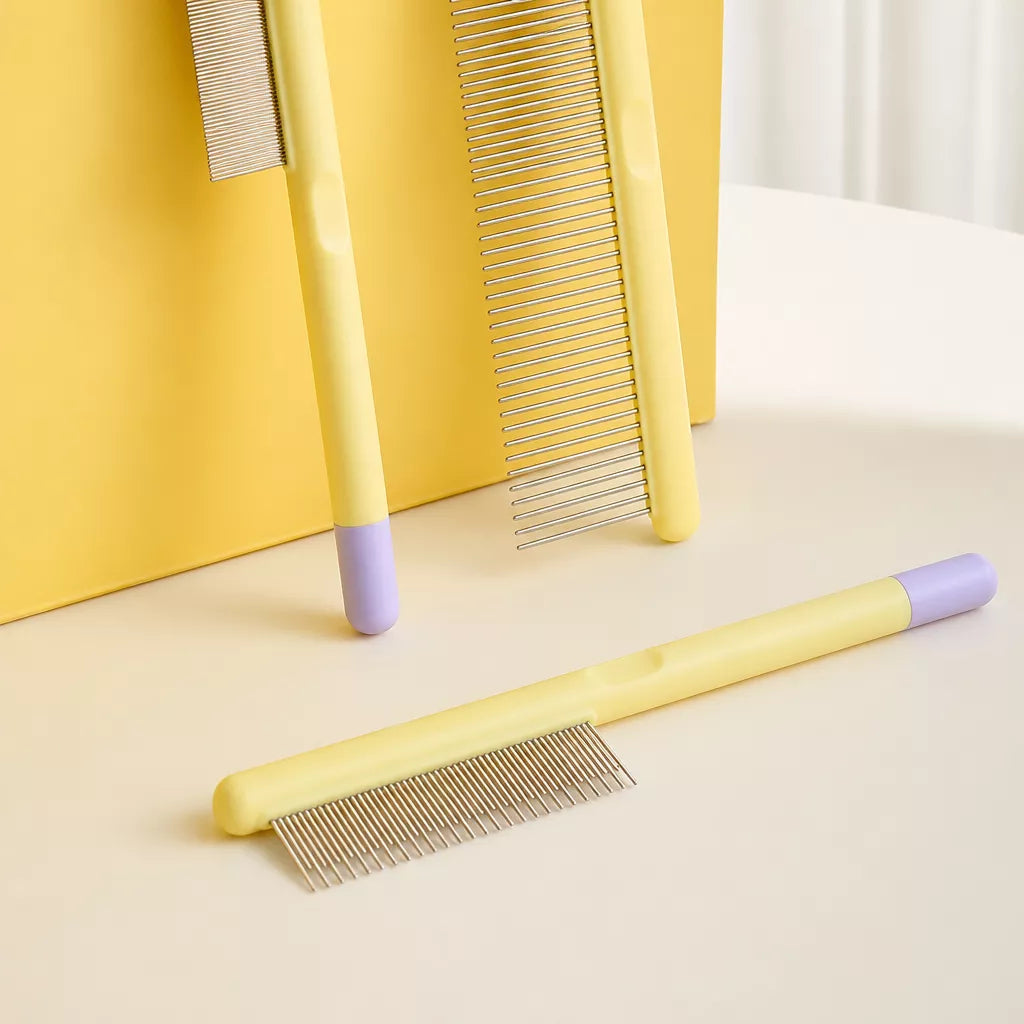 3-Piece Pet Grooming Comb Set for Cats & Dogs
