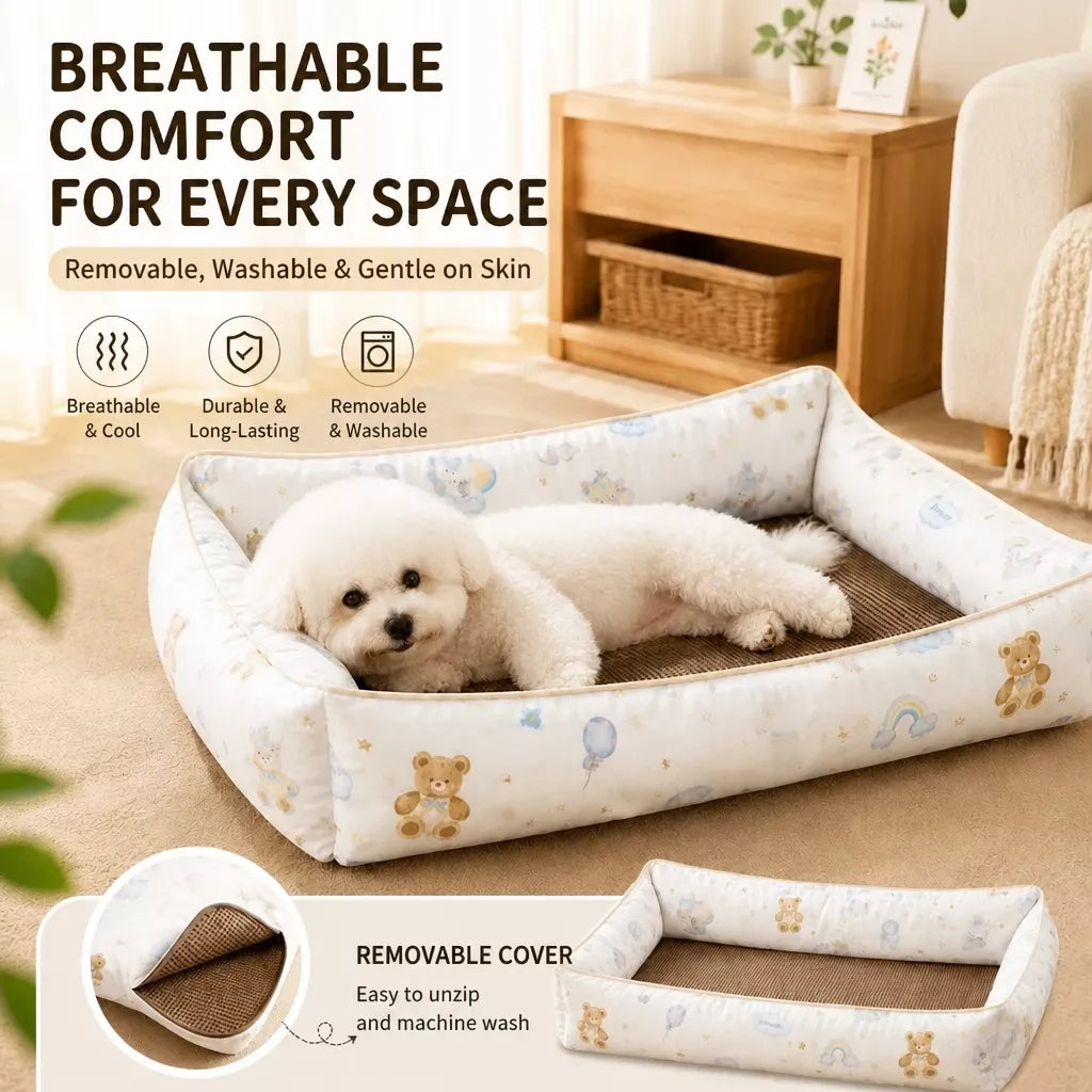 Washable Reversible Pet Bed for Small Dogs and Cats