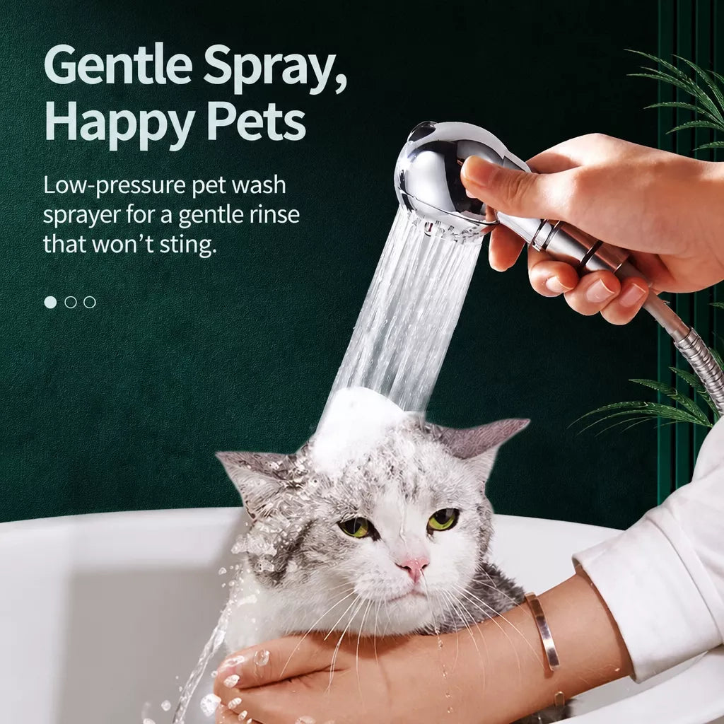 Low-Pressure Pet Shower Sprayer for Dogs and Cats