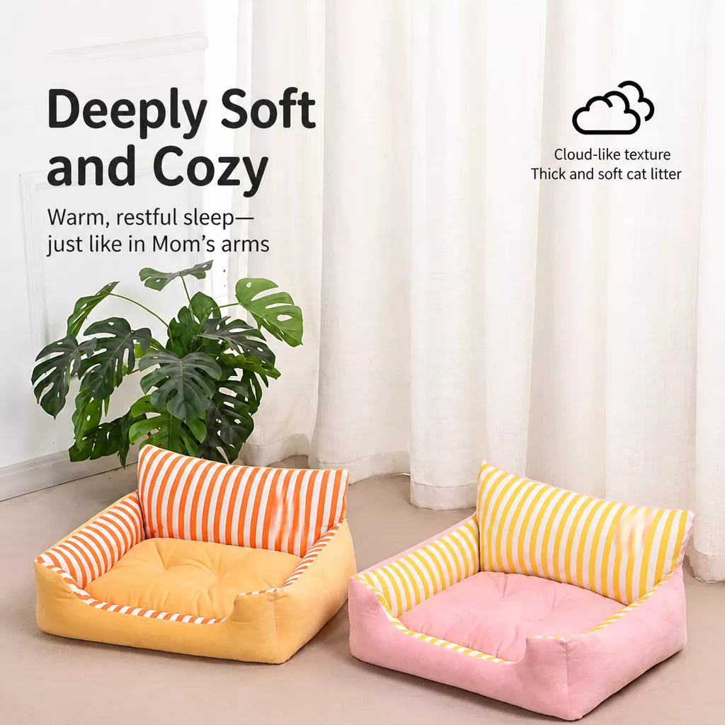 Pet Bed and Cushion for Cats and Small Dogs