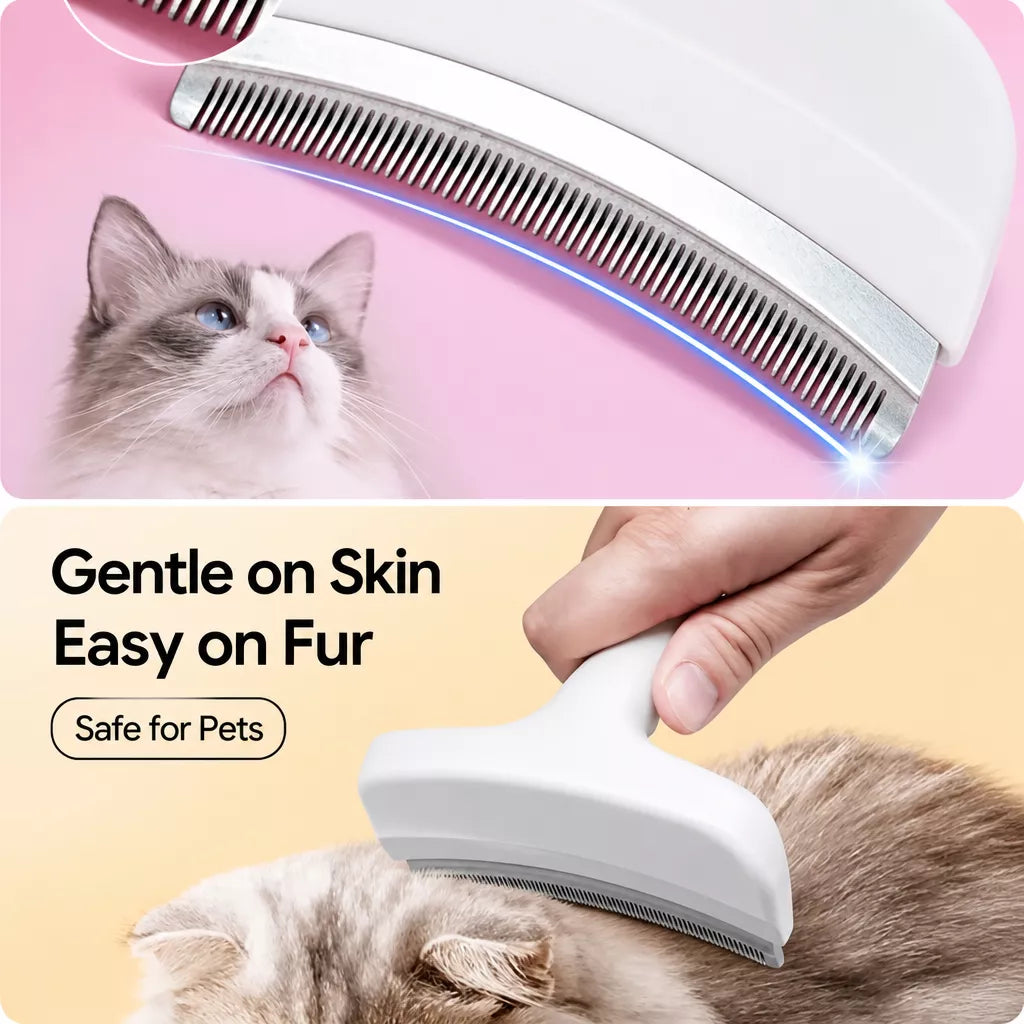 Cat & Dog Curved Thinning Grooming Comb for Loose Hair