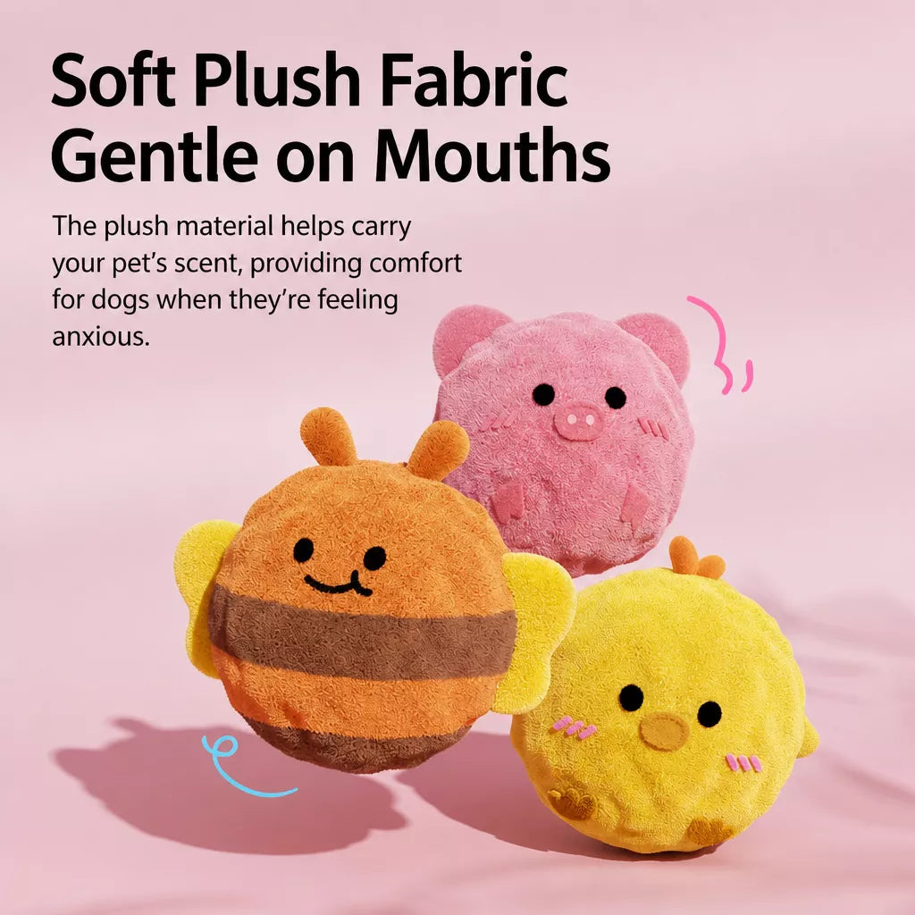 Cartoon Spiky Squeaky Ball Toy for Dogs