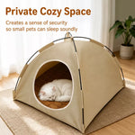 Semi-Enclosed Tent Bed for Cats and Small Dogs