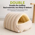 Semi-Enclosed Washable Pet Bed for Cats and Dogs