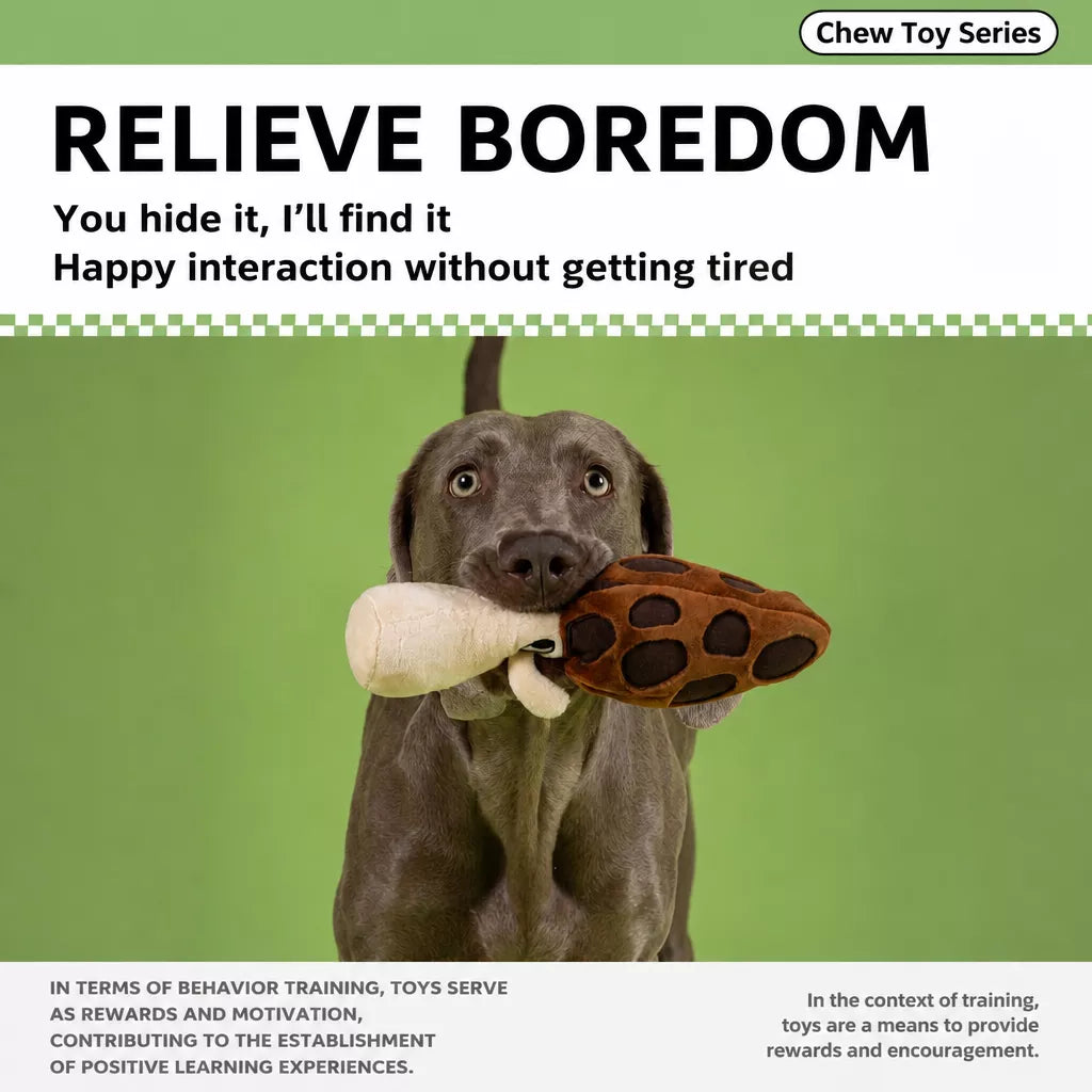 Corduroy Mushroom Treat-Hiding Dog Toy
