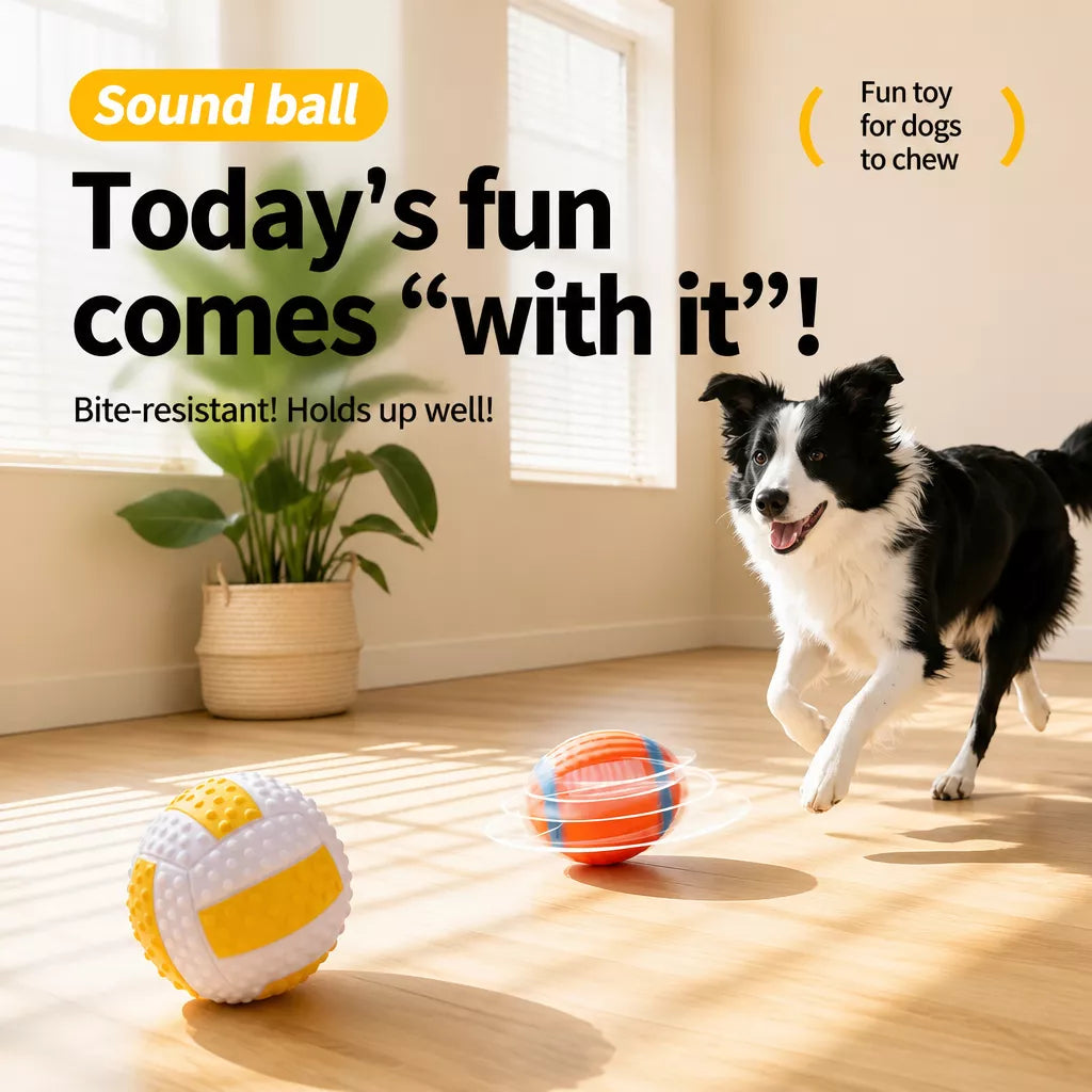 Squeaky Vinyl Ball Dog Toy for Small and Medium Dogs
