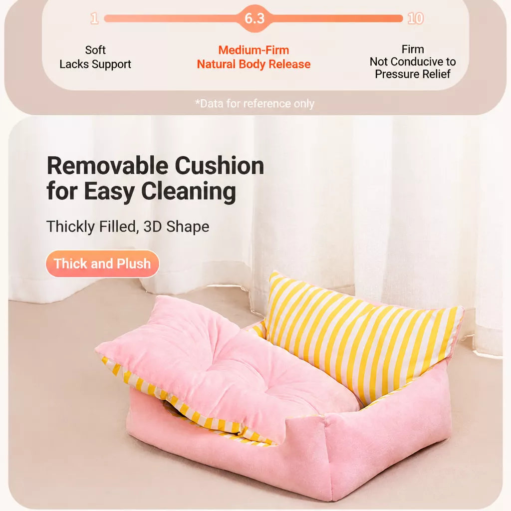Pet Bed and Cushion for Cats and Small Dogs