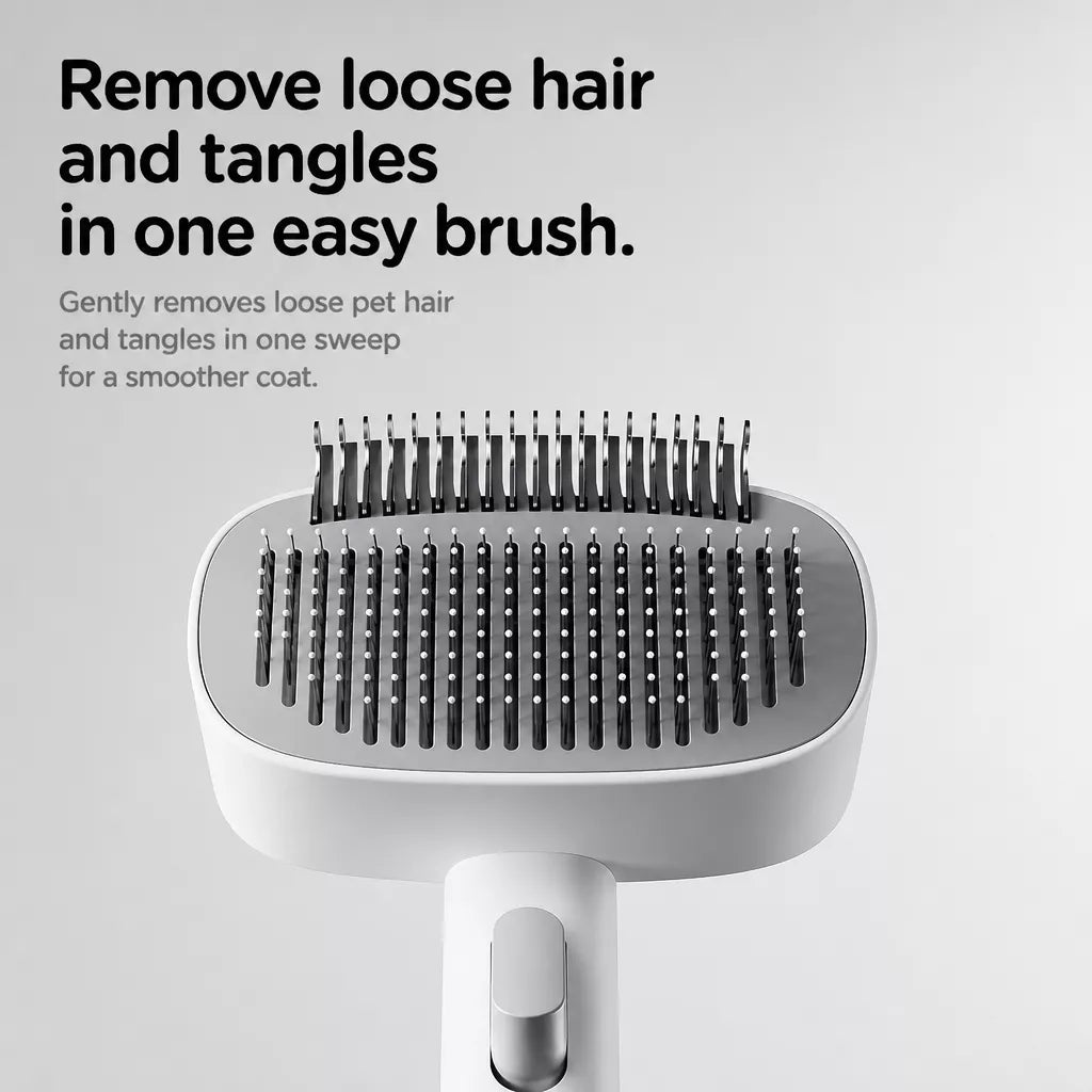2-in-1 De-shedding & Detangling Comb for Cats and Dogs