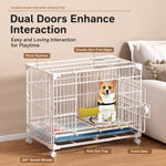 Reinforced Stackable Indoor Dog Crate with Toilet Tray