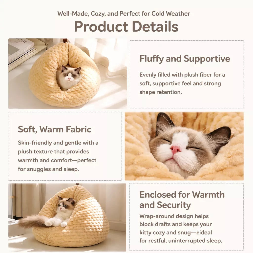Enclosed Chicken-Shaped Cat Bed