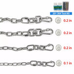304 Stainless Steel Chain Dog Leash, Collar & Handle Set