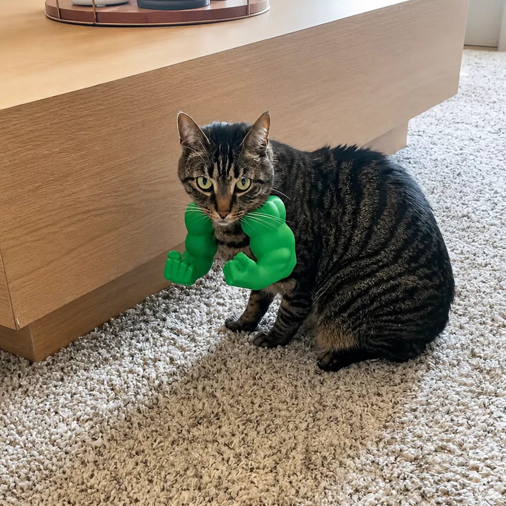 3D-Printed Muscular Arm Pet Neck Accessory
