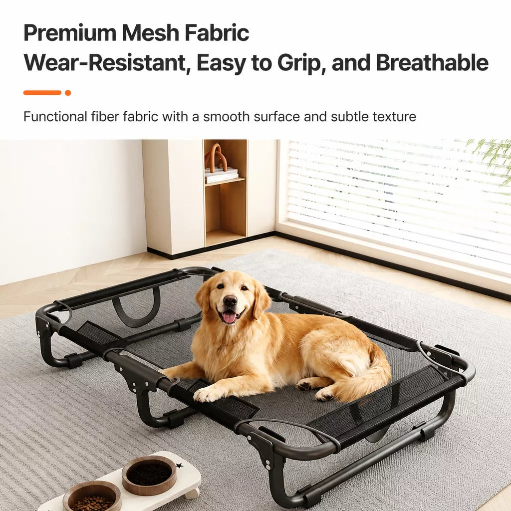 Elevated Folding Dog Cot with Breathable Mesh