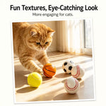 Cat Sports Ball Toys, 6 cm Latex Balls for Playtime