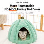 Enclosed Polyester Pet Bed for Cats and Small Dogs