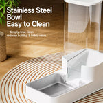 Automatic Pet Feeder & Water Dispenser with Dual Bowls