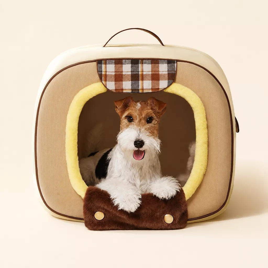 Corduroy Pet Bed with Removable Cover