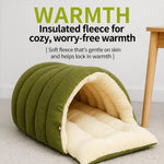 Semi-Enclosed Washable Pet Bed for Cats and Dogs