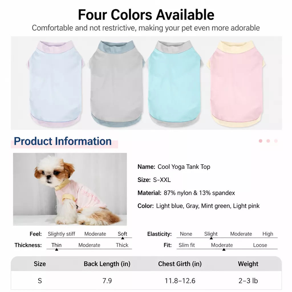 Lightweight Printed Color-Block Vest for Small Dogs