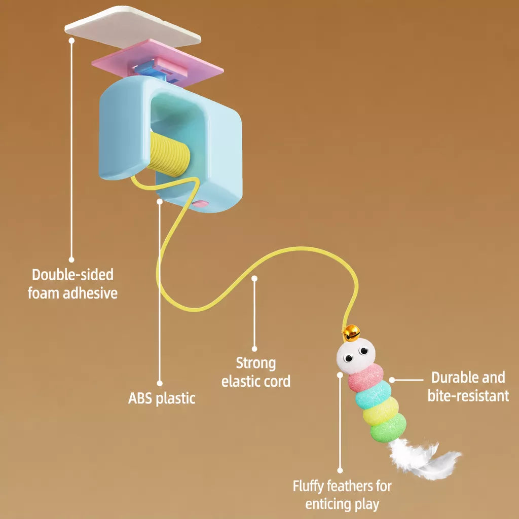 Automatic Cat Yoyo Teaser Toy with Door-Hanging Design