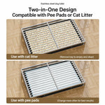 Stainless Steel Dog Potty Tray for Medium and Large Dogs