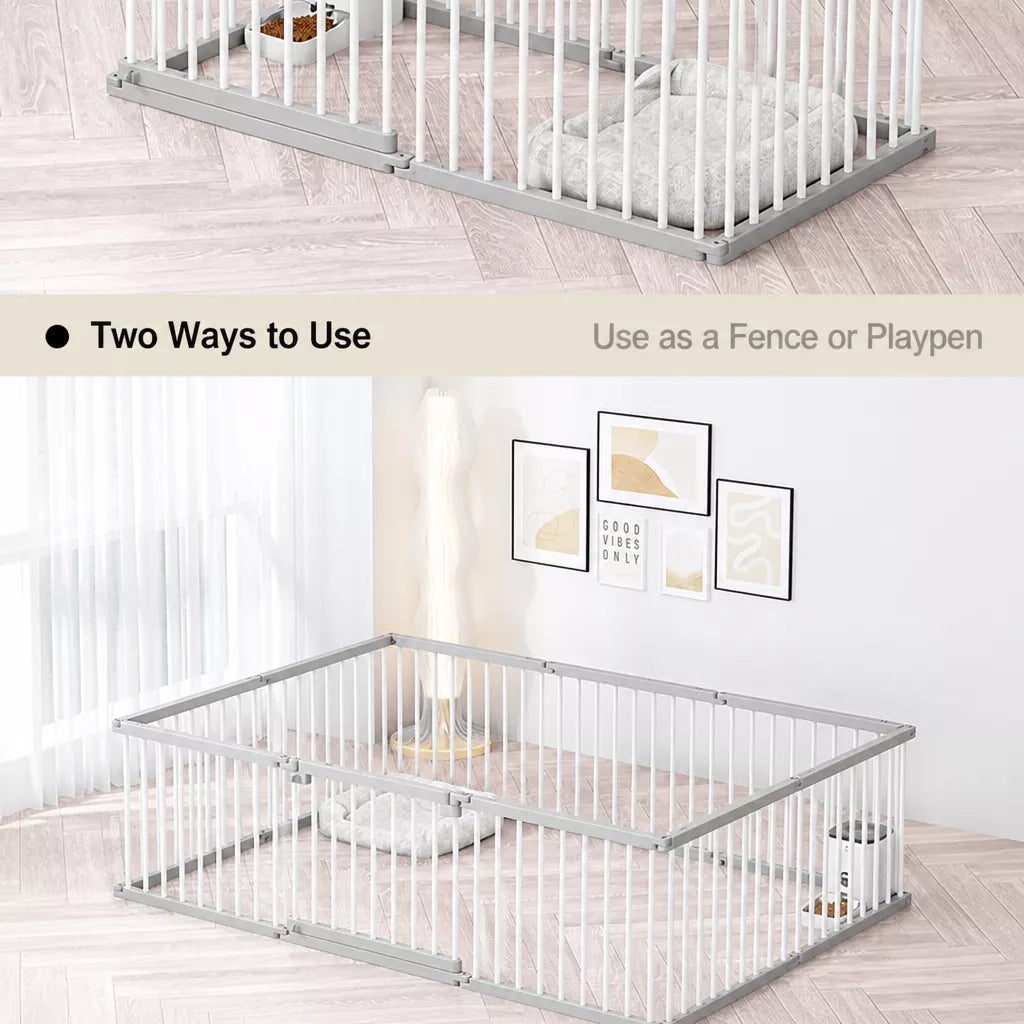 Indoor Dog Playpen with Double Doors, 23.6-Inch High