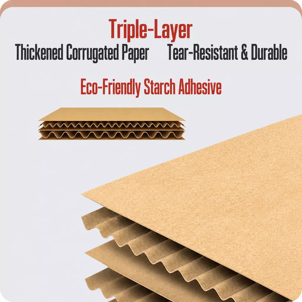 Corrugated Cardboard Cat House with Integrated Scratching Surface