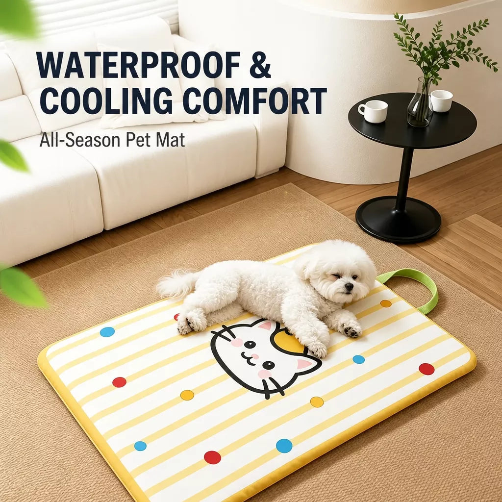 Waterproof Pet Bed Mat with Non-Slip Base