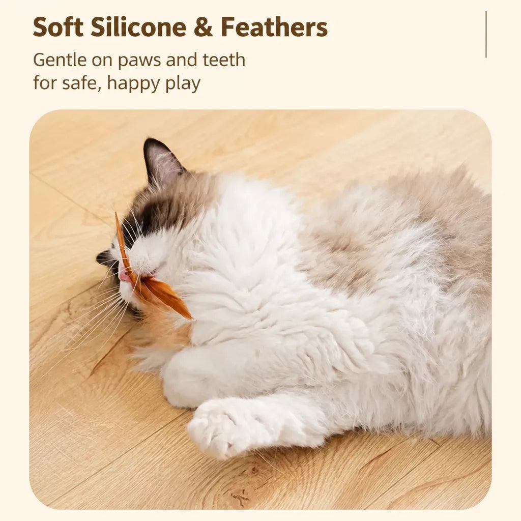 Cat Feather Teaser Ball Toy