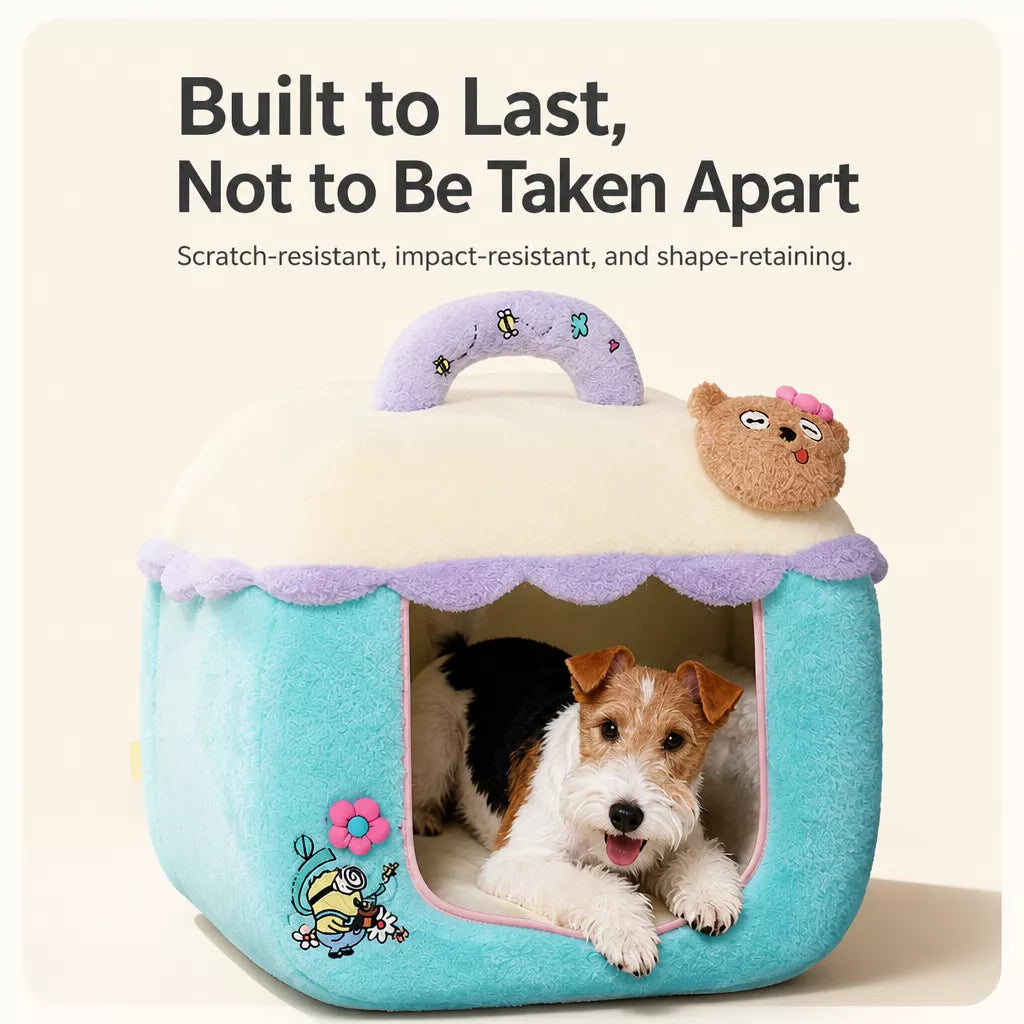 Corduroy Pet Bed with Removable Cover