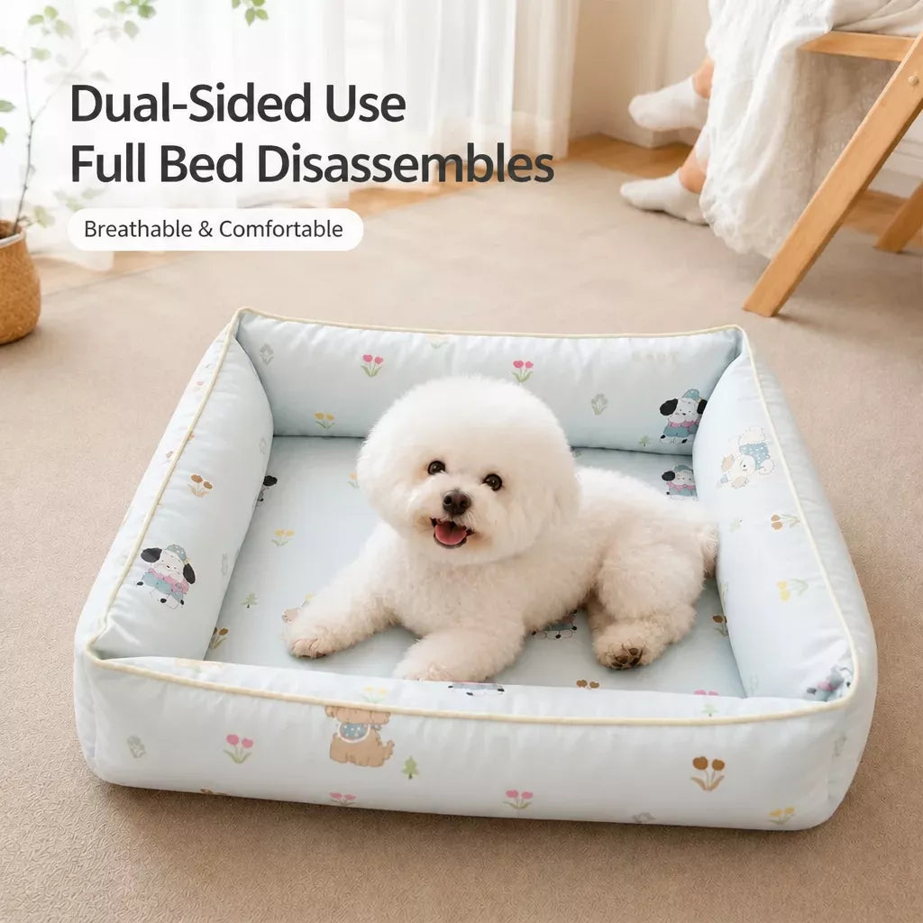 Washable Reversible Pet Bed for Small Dogs and Cats