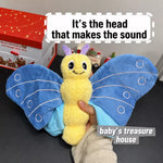 Corduroy Squeaky Butterfly Dog Toy