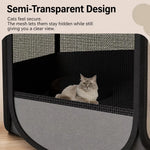 Foldable Enclosed Pet Bed for Cats and Dogs