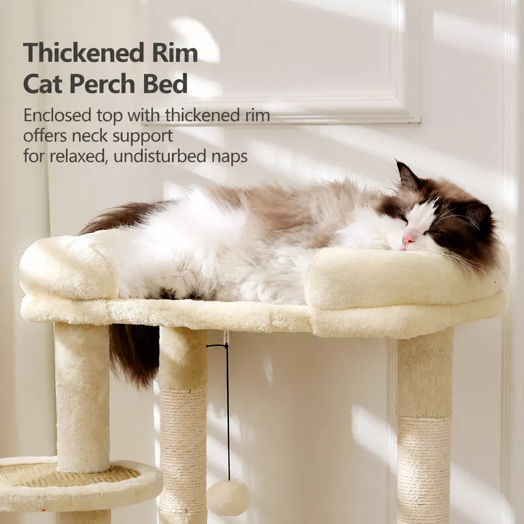 Space-Themed Cat Tree with Hideaway and Perch