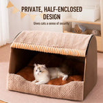Enclosed Pet Bed with Removable, Washable Cover