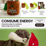 Corduroy Mushroom Treat-Hiding Dog Toy