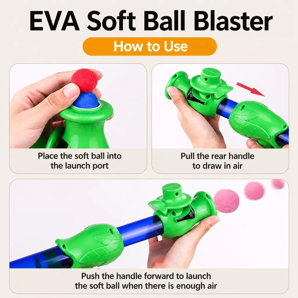 Cat Toy Ball Launcher Set with Plush and EVA Balls