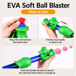 Cat Toy Ball Launcher Set with Plush and EVA Balls