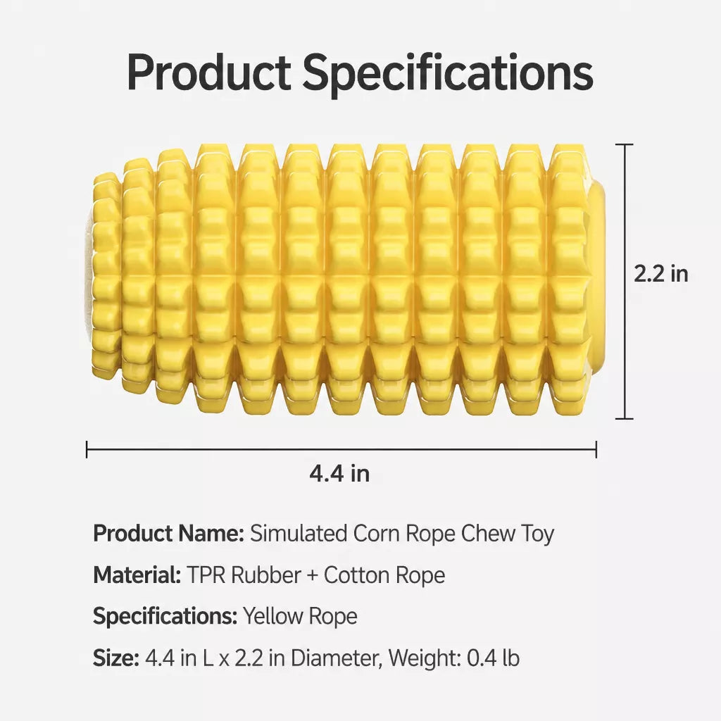 Corn-Shaped TPR Dog Chew Toy