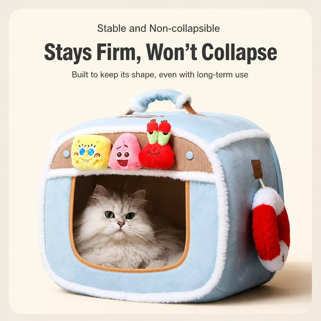Corduroy Pet Bed with Removable Cover
