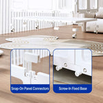 Indoor Pet Playpen with Rolling Panels and Door