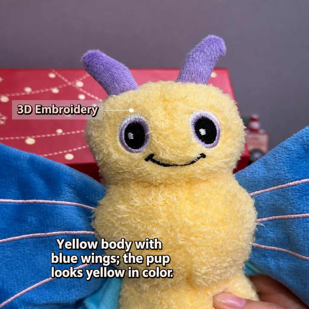 Corduroy Squeaky Butterfly Dog Toy