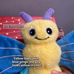 Corduroy Squeaky Butterfly Dog Toy