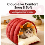 Semi-Enclosed EPE Foam Pet Bed for Cats and Small Dogs