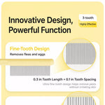 3-Piece Pet Grooming Comb Set for Cats & Dogs
