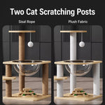 Space Pod Cat Tree with Scratching Post and Play Wheel