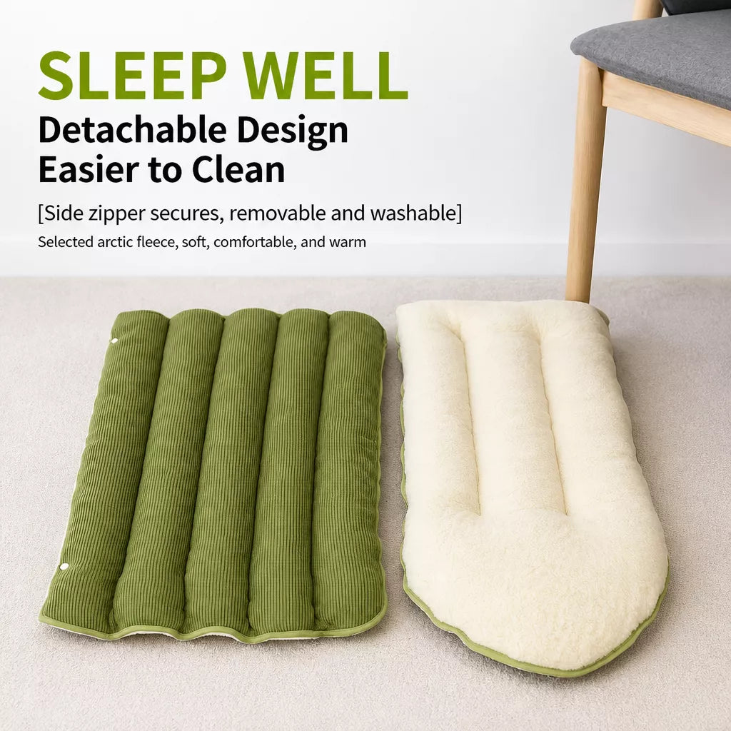Semi-Enclosed Washable Pet Bed for Cats and Dogs