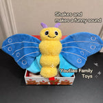 Corduroy Squeaky Butterfly Dog Toy