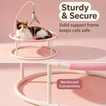Elevated Round Pet Bed with Breathable Hammock