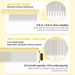 3-Piece Pet Grooming Comb Set for Cats & Dogs